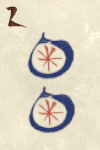 Mahjong Tile with 2 dots